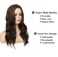 Long Curly Wavy Brown Wig for Women Middle Part Hair Replacement Wigs Synthetic Heat Resistant Fibers for Daily Use,20