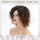 XIUFAXIRUSI XIUFAXIRUSI Short Ombre Brown Curly Afro Wigs for Black Women Short Kinky Curly Wig Natural Looking Synthetic Full Hair Wig