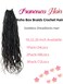 Pre-looped Crochet Boho Faux Locs with Human Hair body wave Ends Boho Hair Braids Goddess Dreadlocks Hair for Black Women Natural Color 18 Inch (Pack of 1)