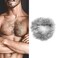 Handmade Men Fake Chest Hair Synthetic Hair Body Hair Adding Hair Volume Enhancement of Manliness (Style1, Natural Black)