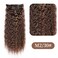 Brown Clip in Hair Extensions, 6PCS Hair Extensions 22" Long Curly Wavy Synthetic hair extensions Natural Thick Deep Wave Hairpieces