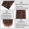 Brown Clip in Hair Extensions, 6PCS Hair Extensions 22" Long Curly Wavy Synthetic hair extensions Natural Thick Deep Wave Hairpieces