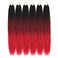 6Pack Senegalese Twist Crochet Hair 3 Tone Ombre Red Box Braids Synthetic Hair Extensions 30Roots/Pack Small Havana Twist Crochet Hair 24inch(1B/Dark Red/Red, 600g/Lot)
