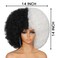 Afro Wigs for Black Women 70s Afro Curly Wigs Soft Natural Looking Fluff and Bouncy Black and white Afro Wigs Synthetic Hair Big Afro Wig for Daily Party Cosplay Costume(Black and white)