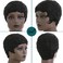 Short Pixie Cut Wigs for Black Women Short Natural Black Curly Wig With Bangs Synthetic Hair Pixie Wig for Women Pixie Cut Wigs Layered Hair Wig (Natural Black)