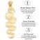 613 Body Wave Human Hair 12Inch 100% Brazilian Hair Bundle 8A Honey Blonde Virgin Hair Extensions 95-100g
