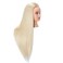 26-28'' Mannequin Head Synthetic Fiber Hair Styling Training Head Dolls for Cosmetology Manikin Maniquins Practice Head with Stand (6611W61320)