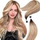 I Tip Hair Extensions - Human Hair, 3/8/22 Dark Brown to Gold Blonde 20 Inch I Tip Hair Extensions For Women Soft &amp; Natural Itip Hair Extensions Straight Itip Human Hair Extensions 50G/70S