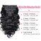 Seamless PU Clip In Hair Extensions Real Human Hair Invisible PU Skin Weft Body Wave Clip Ins 100% Unprocessed Human Hair Extensions 8pcs with 18Clips Per Set 120g(18inch,Natural Black)