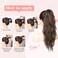 Flufymooz Ponytail Extension, Flexible Wrap Around Ponytail Extension Long Wavy Curly Ponytail Hair Extensions Natural pony tail Synthetic Hairpiece for Women 26 Inch ((Light Brown)