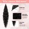 Flufymooz Ponytail Extension, Flexible Wrap Around Ponytail Extension Long Wavy Curly Ponytail Hair Extensions Natural pony tail Synthetic Hairpiece for Women 32 Inch (Black Brown)