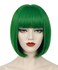Green Wig Short Green Wigs for Women St Patricks Day Green Bob Wig with Bangs Natural Cute Synthetic Wigs for Halloween BU110GR