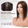 HAIRCUBE Hair Toppers for Women Top Hairpieces 100% Real Human Hair with No bangs Human Hair Toppers with 3 Clips Swiss Lace Base Hand-Tied Hair lossing/Thinning, Gray hair 14inch Dark Brown