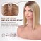HAIRCUBE Hair Toppers for Women,Top Hairpieces 100% Real Human Hair with No bangs, Human Hair Toppers with 3 Clips, Swiss Lace Base Hand-Tied, Hair lossing/Thinning, Gray hair 14inch Ombre Blonde