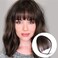 HAIRCUBE Bangs Hair 100% Human Hair Wispy Bangs, Hair Clip in Bangs, Fringe with Temples, Hairpieces for Women, Clip on Air Bangs, Hair Extension for Daily Wear Dark Brown 2#