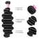 Nadula Brazilian Loose Deep Wave Hair 3 Bundles Human Hair, Unprocessed Virgin Loose Deep Hair Weave Extension Natural Color (16 18 20)