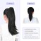 Black Ponytail Extension,20" Claw Ponytail Clip Hair Extensions Ponytail Long Curly Hair Ponytail Extension Natural Looking Synthetic Hairpiece for Women