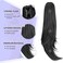 Black Ponytail Extension,20" Claw Ponytail Clip Hair Extensions Ponytail Long Curly Hair Ponytail Extension Natural Looking Synthetic Hairpiece for Women