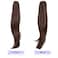 ponytail extension,24" claw clip hair extensions ponytail Long straight Hair Extension Natural Looking Synthetic Hairpiece for Women Medium Brown