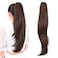 ponytail extension,24" claw clip hair extensions ponytail Long straight Hair Extension Natural Looking Synthetic Hairpiece for Women Medium Brown