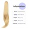 ponytail extension,24" claw clip hair extensions ponytail Long straight Hair Extension Natural Looking Synthetic Hairpiece for Women Medium Blonde
