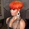 Short Bob Wig Human Hair Ombre Pixie Cut Wigs for Black Women Human Hair Glueless Wig with Bangs None Lace Front Wig Blonde Orange Full Machine Made Wig (8 inch 130% Density)