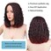 Braided Bob Wigs for Black Women Box Braids Wig with Free Tress 14 Inch Curly Goddess Box Braids Wigs Synthetic Box Braids Hair Burgundy Color Fake Scalp Short Bob Red Wigs(14&rdquo;) (#burg)