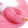 3 packs Pink Braiding Hair Pre Stretched 16 inch Pre-Stretched Braids Hair Straight Crochet Braids Soft Yaki Texture Synthetic Hair Extensions Hot Water Setting