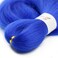 3 packs Blue Braiding Hair Pre Stretched 26 inch Braids Hair Prestretched Long Straight Synthetic Braids Soft Yaki Texture Hair Extensions Hot Water Setting