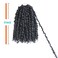 Short Passion Twist Hair 8 Inch, 8 Packs Pre-twisted Passion Twists Crochet Hair for Black Women Pre-looped Synthetic Crochet Braids(8 Packs,1B#)