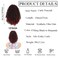 Afro Kinky Curly Drawstring Ponytail Synthetic Fake Ponytail Scrunchie Hair Bun Clip In Hairpiece Extensions Multi Layered Hair Fluffy Thick Curly Pony tail (#Tburg)