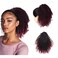 Afro Kinky Curly Drawstring Ponytail Synthetic Fake Ponytail Scrunchie Hair Bun Clip In Hairpiece Extensions Multi Layered Hair Fluffy Thick Curly Pony tail (#Tburg)