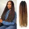 Marley Hair 24 Inch Marley Twist Hair Afro Twist Marley Braiding Hair for Faux Locs Crochet Hair Synthetic Hair Extensions(8Packs,1B/30/27, 24inch)