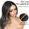 Ombre Grey Wear and Go Glueless Wig with Bangs Body Wave Pre Plucked Synthetic Lace Front Gray Wigs for Women 13x5x1 Pre Cut Lace Glueless Ready to Wear Middle Part 26 Inch