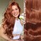 Synthetic Lace Front Wigs Ginger Body Wave Glueless Wigs With Bangs Pre Plucked Pre Cut HD Lace 13x5x1 Middle Part Wigs For Woman 26 Inch