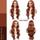Synthetic Lace Front Wigs Ginger Body Wave Glueless Wigs With Bangs Pre Plucked Pre Cut HD Lace 13x5x1 Middle Part Wigs For Woman 26 Inch