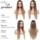 Ombre Brown Lace Front Wig for Women Synthetic Lace Straight Wigs PrePlucked Wear and Go Glueless Wig 13X5X1 Lace Wig Dirty Blonde 26inch