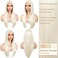 Blonde Wear and Go Glueless Wigs Pre Plucked Pre Cut for Beginners 613 Synthetic Lace Front Wigs With Bangs Long Straight layered Wigs HD Lace 26 Inch 3 Seconds to Wear for Beginners