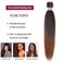 Pre Stretched Braiding Hair 22 Inch 6 Packs Professional Soft Yaki braiding Hair For Braids Hot Water Setting Synthetic Crochet Hair Extensions (22 Inch (Pack of 6), T1b/30)