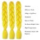 Jumbo Braiding Hair For Women and Girls 24 Inch Soft Braid Hair Extensions 3Packs Braiding Hair High Temperature Synthetic Fiber (yellow)