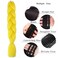 Jumbo Braiding Hair For Women and Girls 24 Inch Soft Braid Hair Extensions 3Packs Braiding Hair High Temperature Synthetic Fiber (yellow)