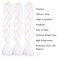 Jumbo Braiding Hair For Women and Girls 24 Inch Soft Braid Hair Extensions 3Packs Braiding Hair High Temperature Synthetic Fiber (white)