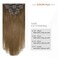 Aison Light Brown Hair Extensions Clip in Real Human Hair 70G 100% Remy Human Hair Clip in Extensions for Women 7pcs 16clips (18 Inch #6) Brown Hair Extensions,Chestnut Brown Hair Extensions