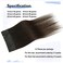 Aison Dark Brown Tape in Hair Extensions Human Hair 18 Inches 40g 20 Pcs/Pack Invisible Tape ins Human Hair Extensions Real Hair Extensions Tape in