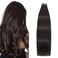 Aison Dark Brown Tape in Hair Extensions Human Hair 18 Inches 40g 20 Pcs/Pack Invisible Tape ins Human Hair Extensions Real Hair Extensions Tape in