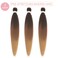 Ombre Braiding Hair Pre Stretched Ombre Natural Black To Brown Extensions 26 Inch Crochet Braiding Hair 3 Packs Hot Water Setting Professional Yaki Synthetic Hair for Twist Braids (26Inch,#1B/30/27)