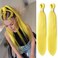 Pre Stretched Braiding Hair,26 Inch 2 Packs Yellow Braiding Hair, Yaki Texture Prestretched Crochet Braids Hair Professional Synthetic Hair Extension Itch Free Hot Water Setting (2 Packs,Yellow#)