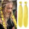 Pre Stretched Braiding Hair,26 Inch 2 Packs Yellow Braiding Hair, Yaki Texture Prestretched Crochet Braids Hair Professional Synthetic Hair Extension Itch Free Hot Water Setting (2 Packs,Yellow#)