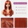 Copper red Wig with Bangs 22 Inch Centre Parting Long Straight Layered Wig for Women Natural Looking Heat Resistant Synthetic hair Wigs for Daily Party Use(Copper red)