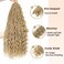 SOKU Goddess Box Braids Crochet Hair 24 Inch - 8 Packs Honey Blonde Boho Bohemian Box River Braids Pre-looped Platinum Blonde Synthetic Braiding Hair with Curly Ends for Women (24 Inch, P27/613)